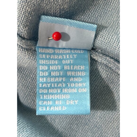 J. Mclaughlin Women's Sweater Cotton Modal Neck Detail Blue Size L - Picture 8 of 8